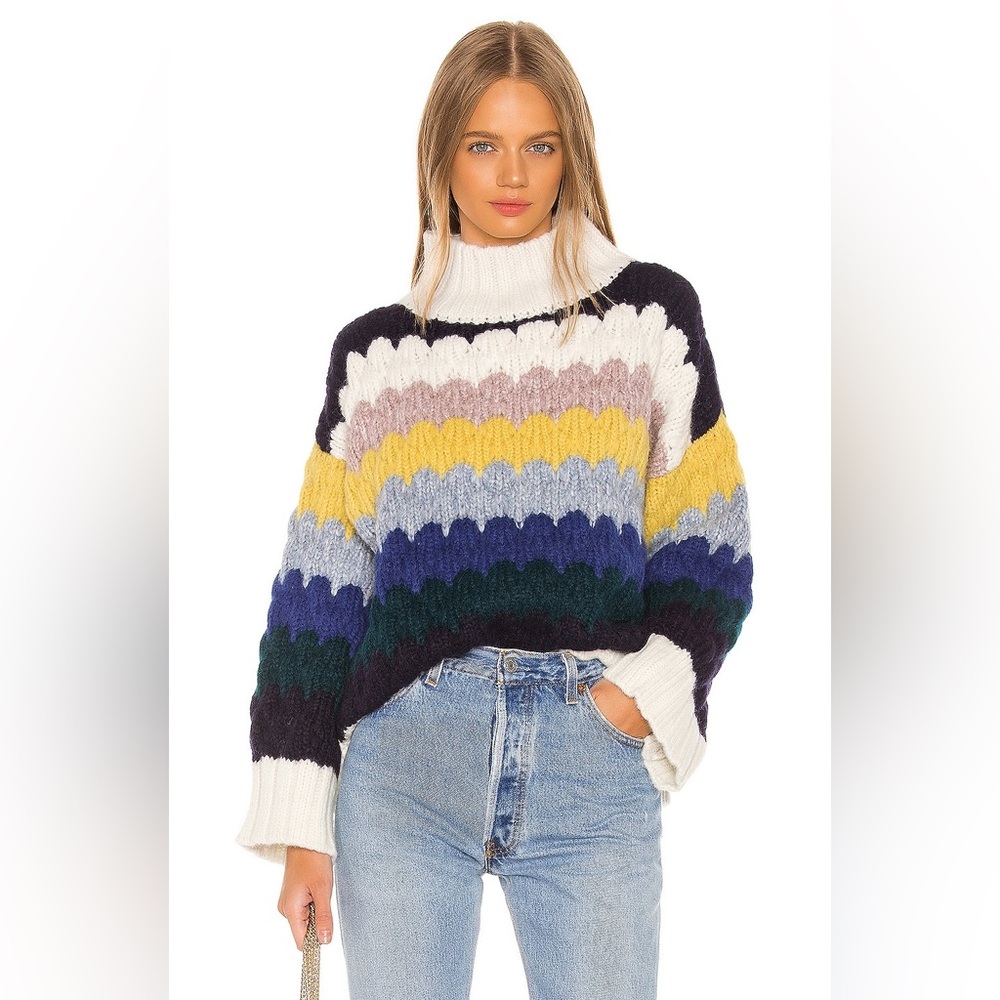 Eleven Six Freya Sweater in Multi Combo Baby Alpaca Knit XS/S